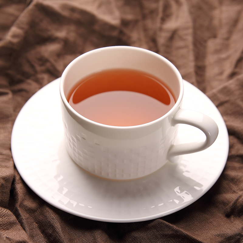 Extremely Home 3 Pavilion Custom Water Cube Coffee Cup Saucer Suit Pure White Nordic Breakfast Bone Porcelain Mug