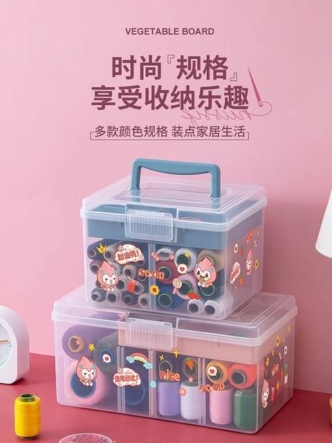 Sewing Box, Household Hand-Sewing Kit, Multi-Functional Storage Box, Portable Sewing Tools, Sewing Thread Box, Small Box