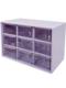 Desktop Nine-Compartment Storage Box, Transparent Drawer-Type Compartment Organizer, Suitable for Student Dormitory Desks, Can Be Wall-Mounted, Miscellaneous Item Organizer