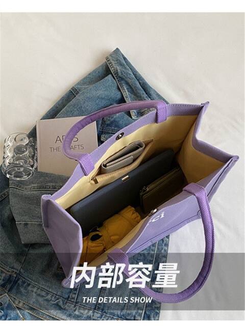 2023 New Large-Capacity Canvas Bag for Women, Fashionable Handbag for Commuting, Shopping Bag, Casual Versatile Shoulder Tote Bag