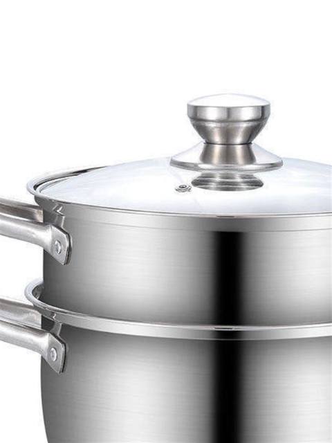 304 Stainless Steel Soup Pot for Home Use, Non-Stick Pot for Cooking Porridge, Milk Pot, Small Steamer, Soup Pot, Suitable for Gas and Induction Cookers