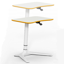 Lifting table steel wood pneumatic lifting lecture table negotiating table simple European style bar table home writing computer desk