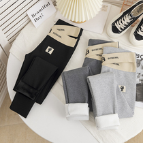 2021 autumn and winter New pregnant women leggings Joker slim slim plus velvet padded belly trousers