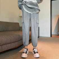 Pregnant women pants autumn and winter wear casual sweatpants plus velvet pants big size overalls autumn trousers autumn trousers