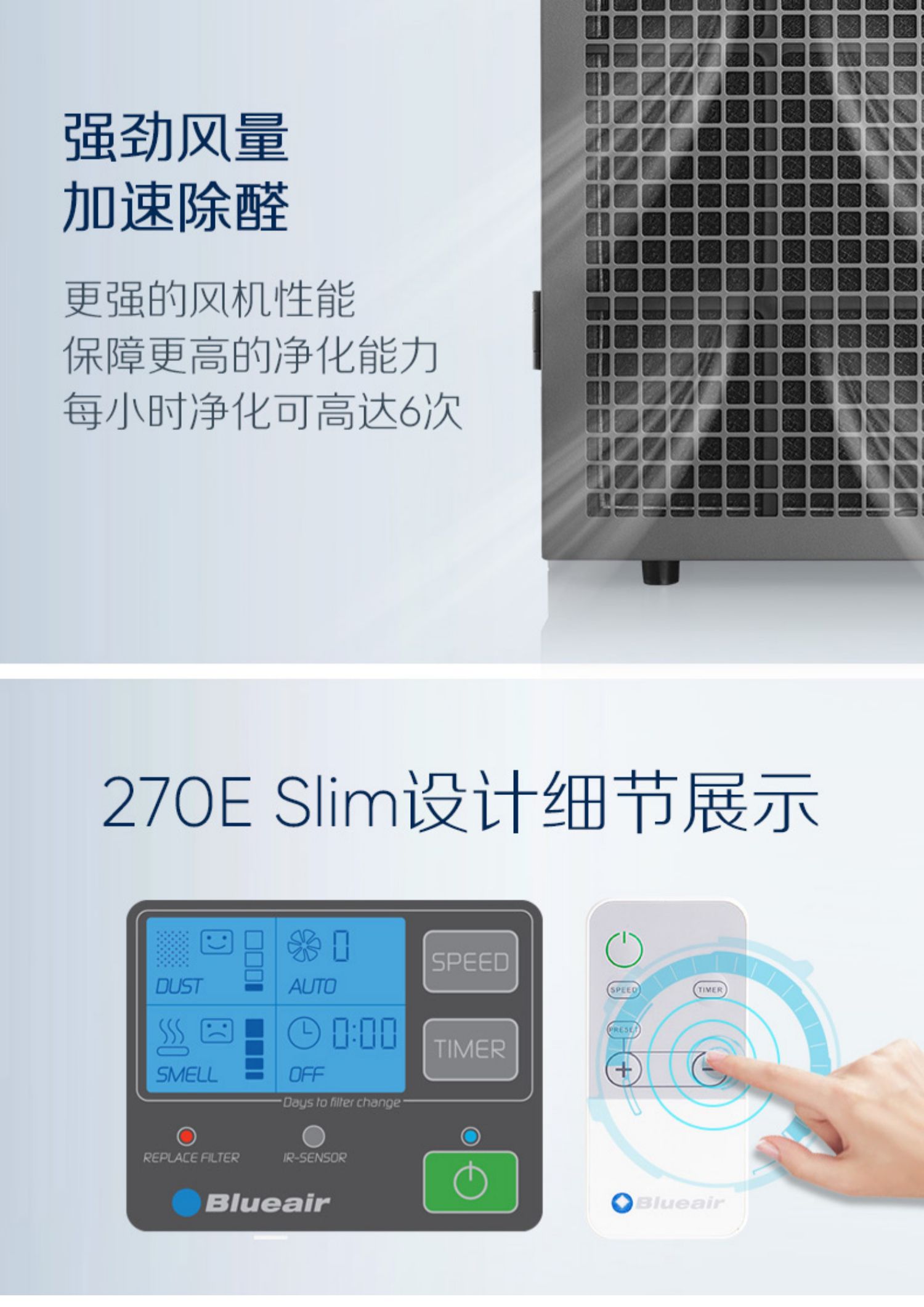 máy lọc không khí diệt khuẩn Máy lọc không khí Blueair / Bruyal phòng ngủ gia đình ngoài khói bụi formaldehyd 270ESlim máy lọc không khí xiaomi mi air purifier pro