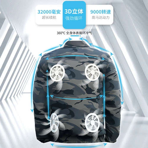 Летний охлаждающий вентилятор для работы, рабочая одежда