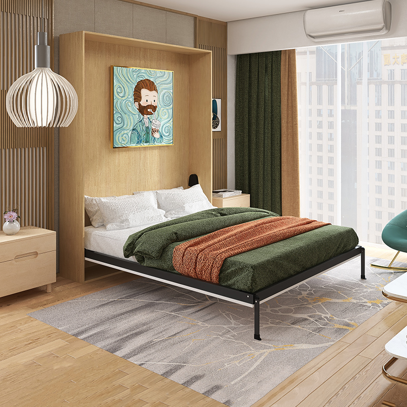 Upgrade Dual Keel Invisible Bed Five Gold Accessories Small Family Type Multifunctional Space Bed Hide Wall Swivel Folding Wall Bed