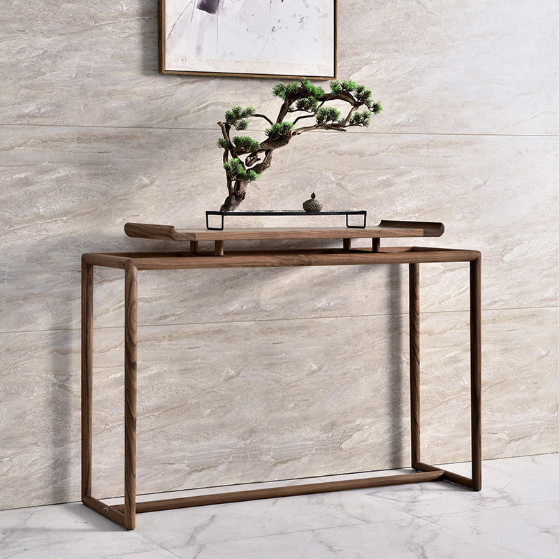 Sanchen North American Black Walnut All-solid Wood Shutdown Table New Chinese-style Wooden Project Modern Simple Case