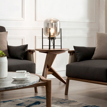 Sanchen black walnut wood side sofa side cabinet Nordic simple corner several solid wood balcony small coffee table small round table