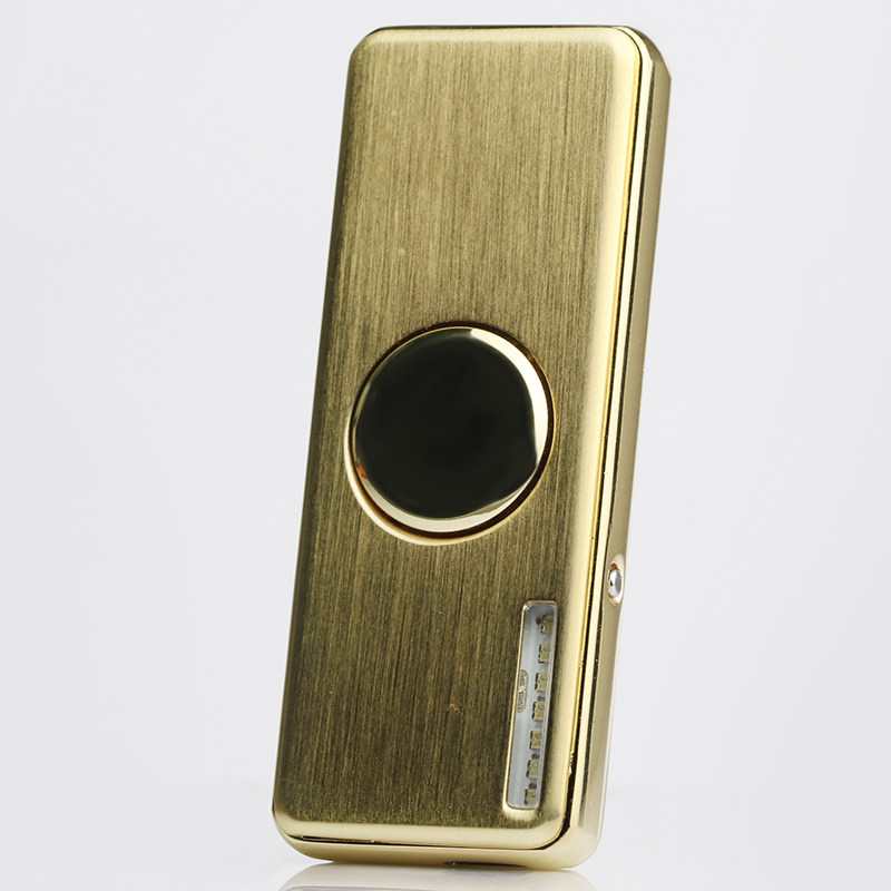 Titanium Alloy Luminous Hetian Jade Lighter Rechargeable Tungsten Wire Windproof Silent Fuel-Free Jade Fidget Spinner Lighter