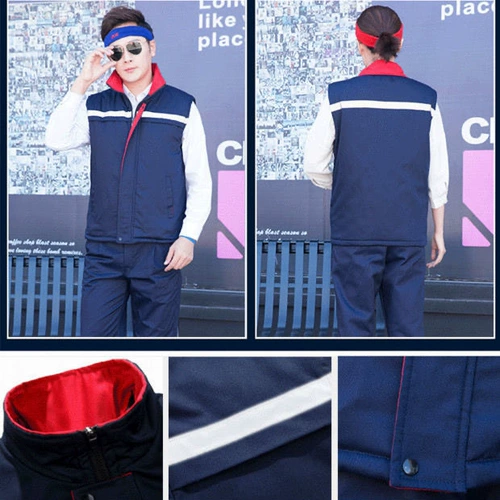 Зимний жилет для работы, куртка подходит для мужчин и женщин, увеличенная толщина