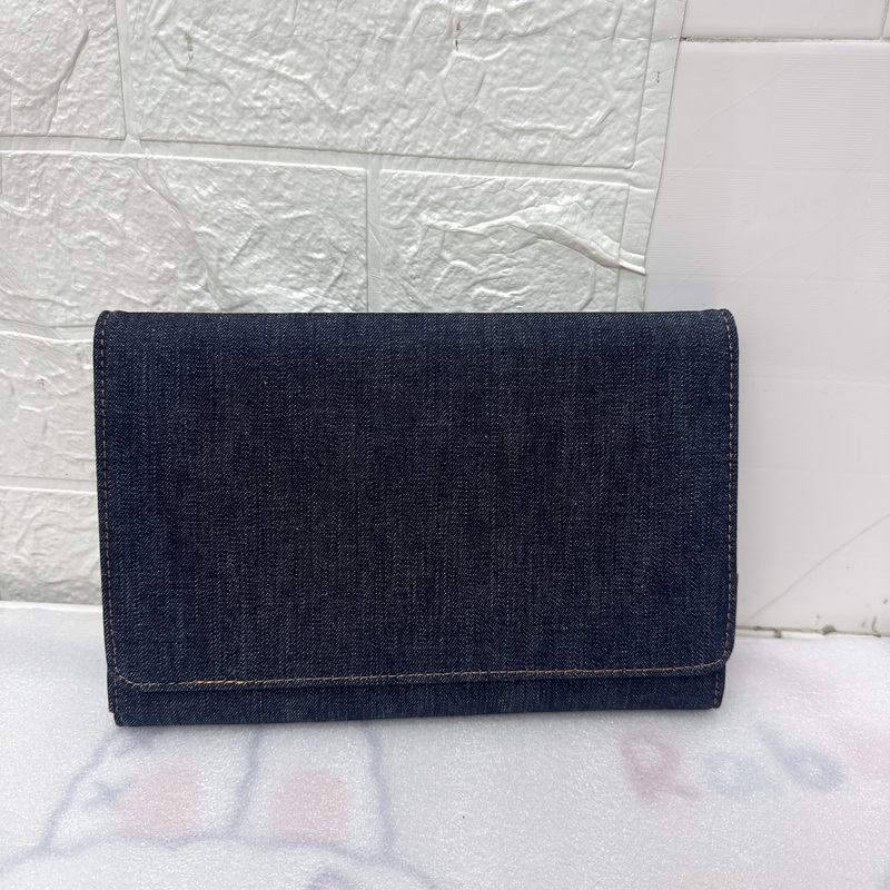 Japanese Luxury Brand Wallet, Card Holder, Clutch Bag, Document Organizer, Denim Fabric