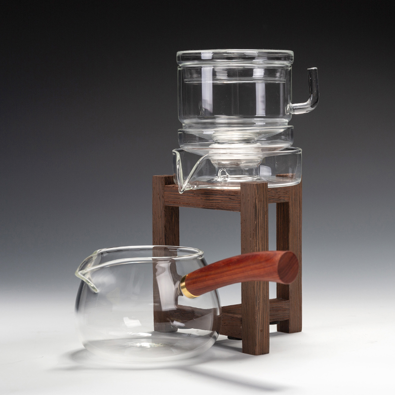 Automatic tea set heat-resistant glass semi-automatic kung fu tea set set creative lazy person tea maker teapot tea leak