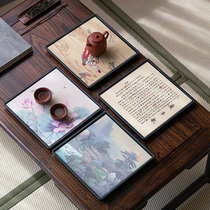 Chenxiang absorbent tray dry bubble tray Chinese style quick-drying small tea tray national trend kung fu tea set tray household tea table