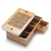 Japanese dry bubble large tea tray kung fu tea set set household simple tray tea table Tea Sea multifunctional storage box