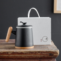 Large capacity mug ceramic with lid filter tea cup office tea cup household water Cup shake sound same model