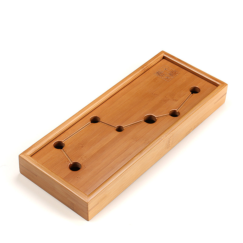 Morning Xiang Seven Stars Meng Zong Bamboo Mini Small Tea Tray Suit Solid Wood Drawer Day Style Tea Tray Tea Sea Nursery Tray