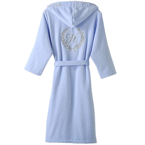 Хлопковый банный халат подходит для мужчин и женщин, демисезонное длинное быстросохнущее полотенце для влюбленных, увеличенная толщина, хорошо впитывает воду