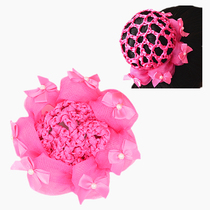 Korean version of the childrens plate hair net pocket hair accessories Girls dance dance hair net professional plate hair ball head bud headdress