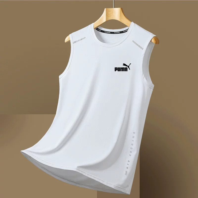 Outlet Store Ice Silk Vest for Men, Summer Thin Breathable Quick-Drying Loose Sports Slightly Elastic Round Neck Sleeveless T-Shirt Outlet Store Ice Silk Vest for Men, Summer Thin Breathable Quick-Drying Loose Sports Slightly Elastic Round Neck Sleeveless T-Shirt
