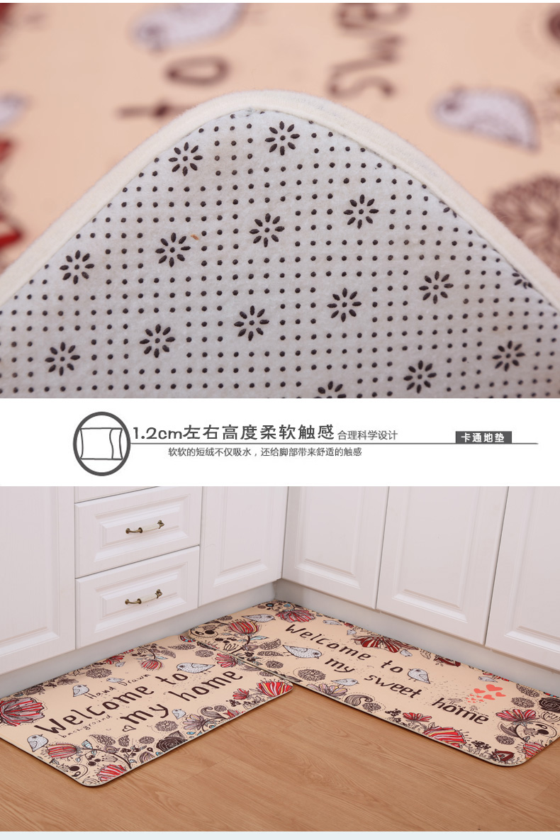 Sàn mat cửa mat mat nhà phòng ngủ thảm phòng tắm nhà bếp hấp thụ mat cửa phòng tắm mat thảm xốp dày 5cm