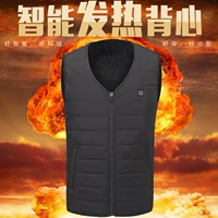 Áo vest thông minh nhiệt độ không đổi di động dành cho nam giới trong mùa thu đông, áo ghi lê màu đen quần áo sưởi ấm không tay cho người trung niên và người già, quần áo chống lạnh