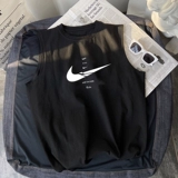 Мужской хлопковый летний жилет, баскетбольная рубашка для спортзала, футболка без рукавов для отдыха, оверсайз