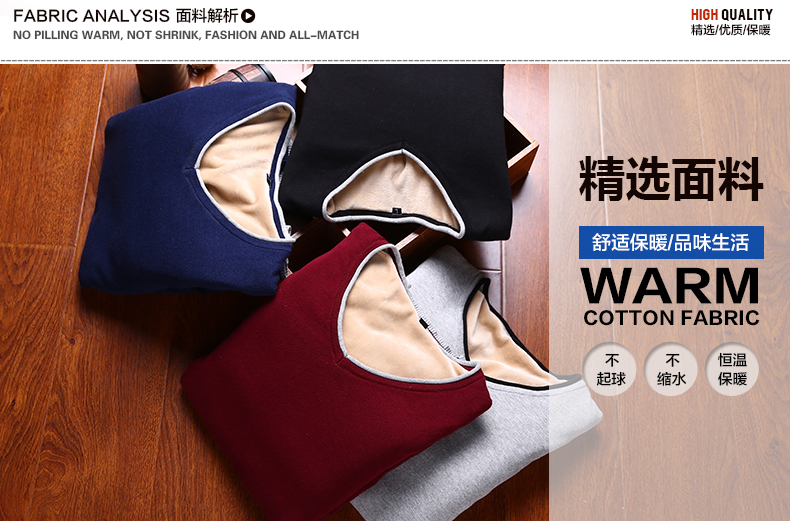 Áo len nam mùa đông dày cổ chữ V Hàn Quốc cộng với áo len nhung Áo len mỏng Áo len dày nam hoodie nam