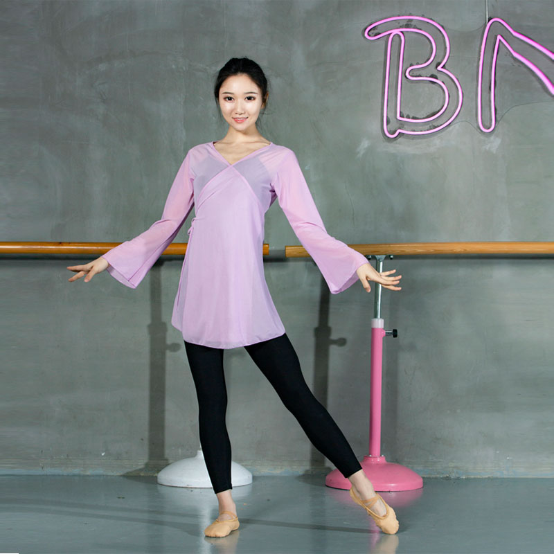 Classical Dance Training Dress Female Adult Ballet Dance Dress Body Rhyme Dress Dress Performance Dress Cardigan Lace Top Long Edition