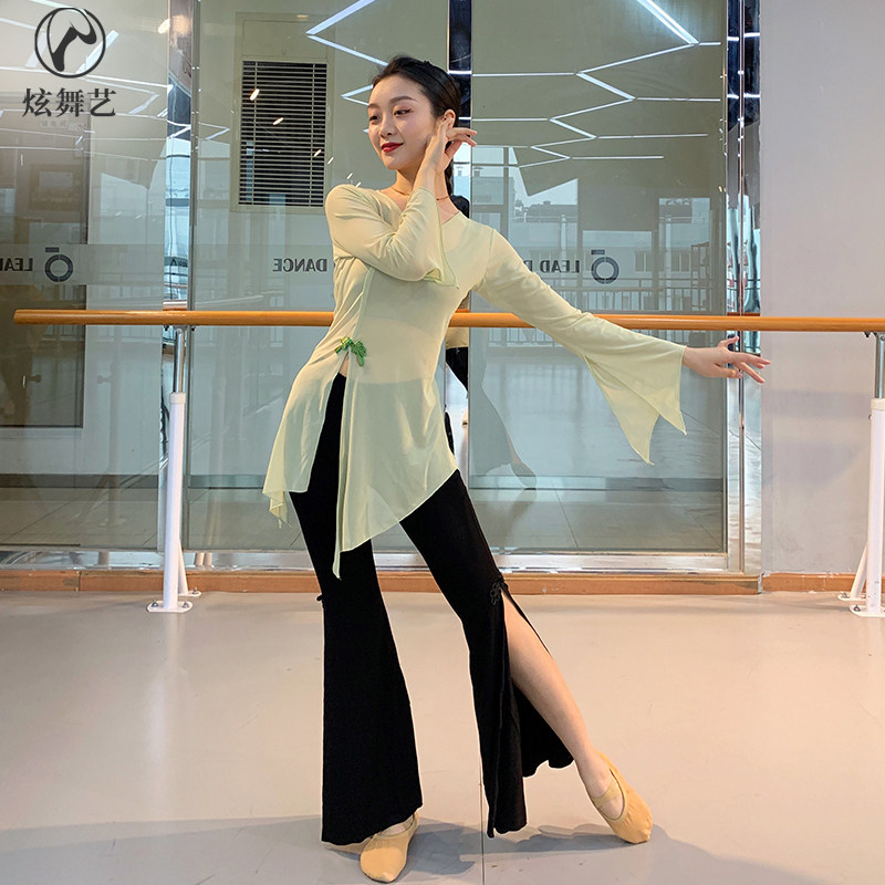 Hyun dance art classical dance gauze practice clothes professional performance clothes female body rhyme teacher body elegant ethnic tops