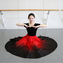 Nouveaux produits Xinjiang Uyghur habillage ethnique Skirt Dance Practice Skirt Adult Children tibétain to perform half-body dress