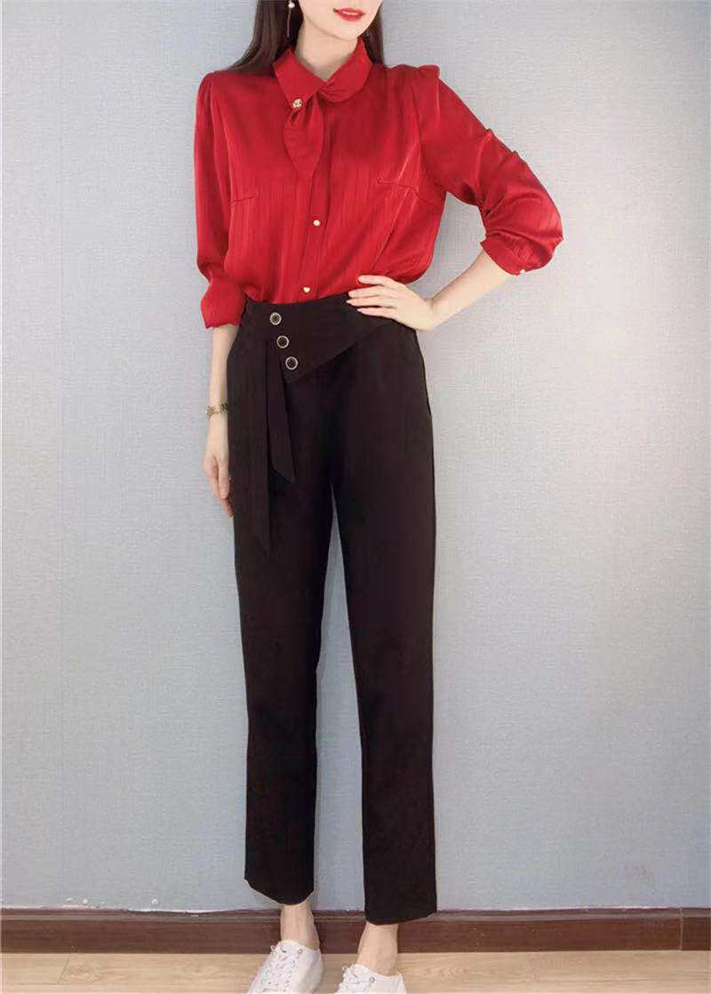 Xuan Ma's self-retention counter, spring and summer thin pipe pants are of good quality