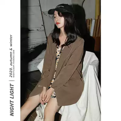 Luminous Nightlight small suit jacket female Korean version of loose coat Joker new net red style suit