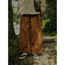 Crisis Youth Day Ensemble Large Pocket Broadlegged Pants Men And Women Retro Slim Fit Pants Straight Cylinder Pure Color Casual Pants