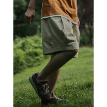 Crisis Youth Retro Wide Leg Shorts Mens Day Department Summer Loose Straight Barrel 100 Hitch Pure Color Casual Pants Pants Tide