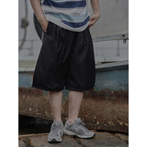 Crisis youth summer shorts mens trend trousers loose wide legs straight Joker Japanese five-point pants casual pants