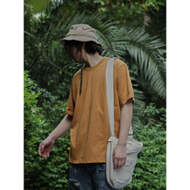 Crisis Youth Pure Color Short Sleeve Men Multicolored 100 Hitch Day Ensemble Undershirt Trend 100 Loose Pure Cotton Summer T-shirt