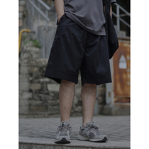 Crisis youth five-point pants mens summer shorts 2021 New straight overalls pants day Tide brand black base pants