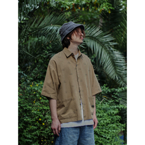 Crisis Youth Loose 50% Sleeveless Mens Summer Shirt Mens Day Department Brief Yuppie Handsome Chaodeo Overalls Short sleeves jacket