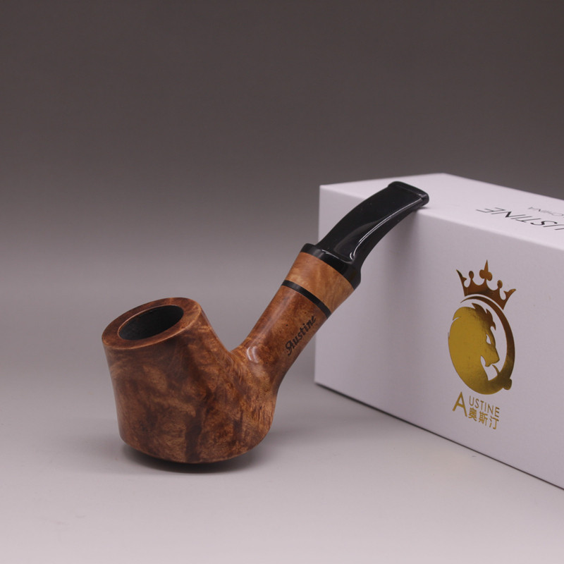 Austin briar curved solid wood volcanic freestyle handmade large tobacco pipe - Taobao