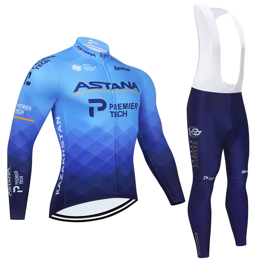 2021 new Astana autumn winter long sleeve riding suit Team version