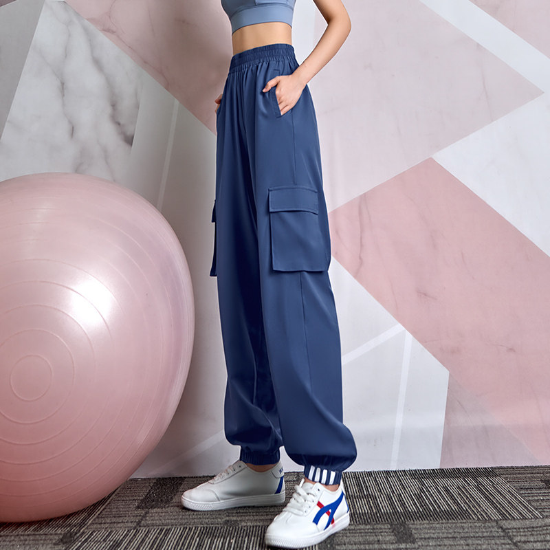 Indeed strange summer thin loose leg sports pants women's high waist running casual overalls show thin trend sweatpants