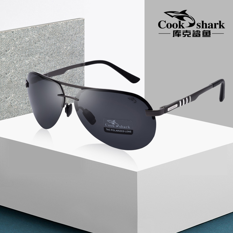 Cook shark sunglasses Men's sunglasses Men's hipster driving polarized sunglasses Pilot Toad driving special glasses