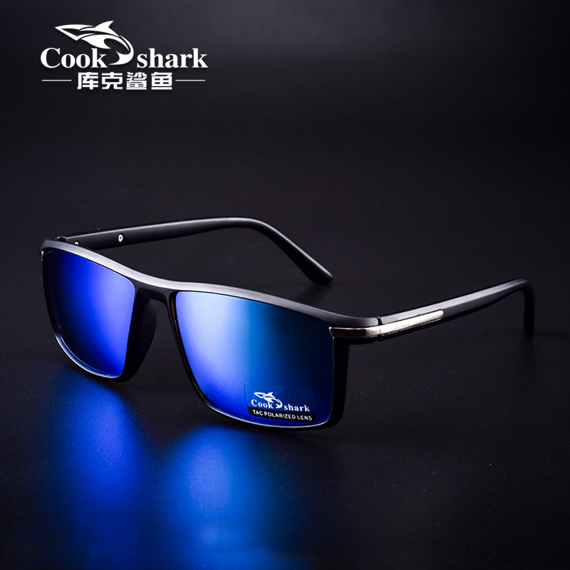Cook Shark Sunglasses Male Tide Polarized Light Color Sunglasses Driving Glasses The New Anti-UV Driving Drive Special Glasses