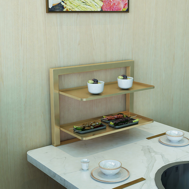 Multi-Layer Commercial Hot Pot Tableware Rack, Tabletop Food Display Rack, Self-Service Barbecue, Haidilao Countertop Storage Rack