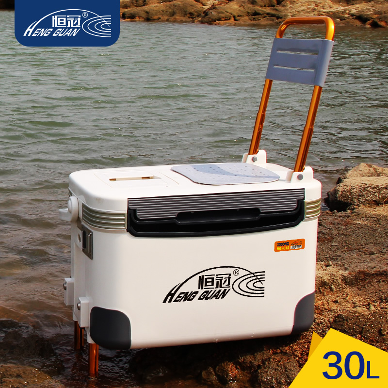 2020 Hengguan fishing box 30L special price multi-purpose thick fishing box fishing box platform fishing box HG012 fishing gear supplies