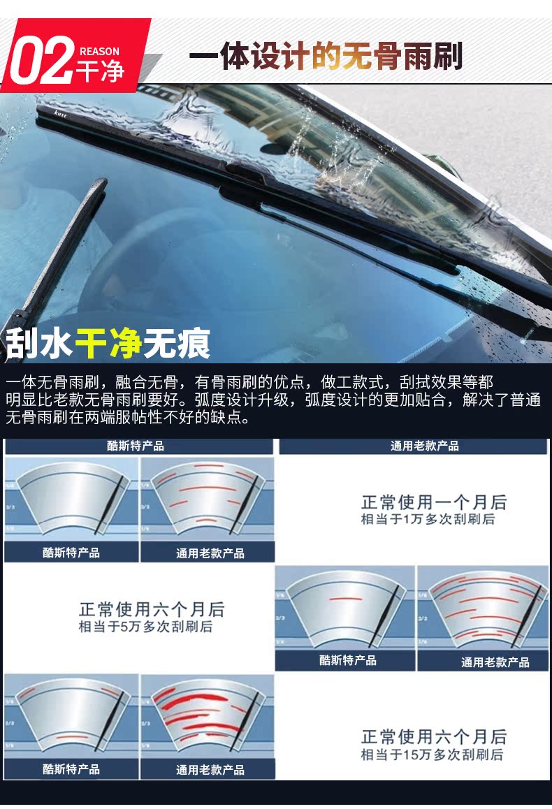Áp dụng cho 09-18 Cruze gạt nước Coolster sửa đổi ba phần không xương 17 cần gạt nước Cruze mới cần gạt mưa ô tô vios