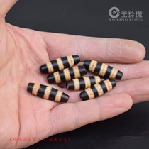 Weathered Pattern Apothecary Thread Dzi Beads Loose Beads Single Accessories Agate Dzi Beads Three Thread Beads Nostalgic Bracelet Necklace String Beads