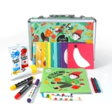 Детский комплект, подарочная коробка, акварель, пигментированные мелки, можно стирать, подарок на день рождения