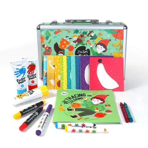 Детский комплект, подарочная коробка, акварель, пигментированные мелки, можно стирать, подарок на день рождения